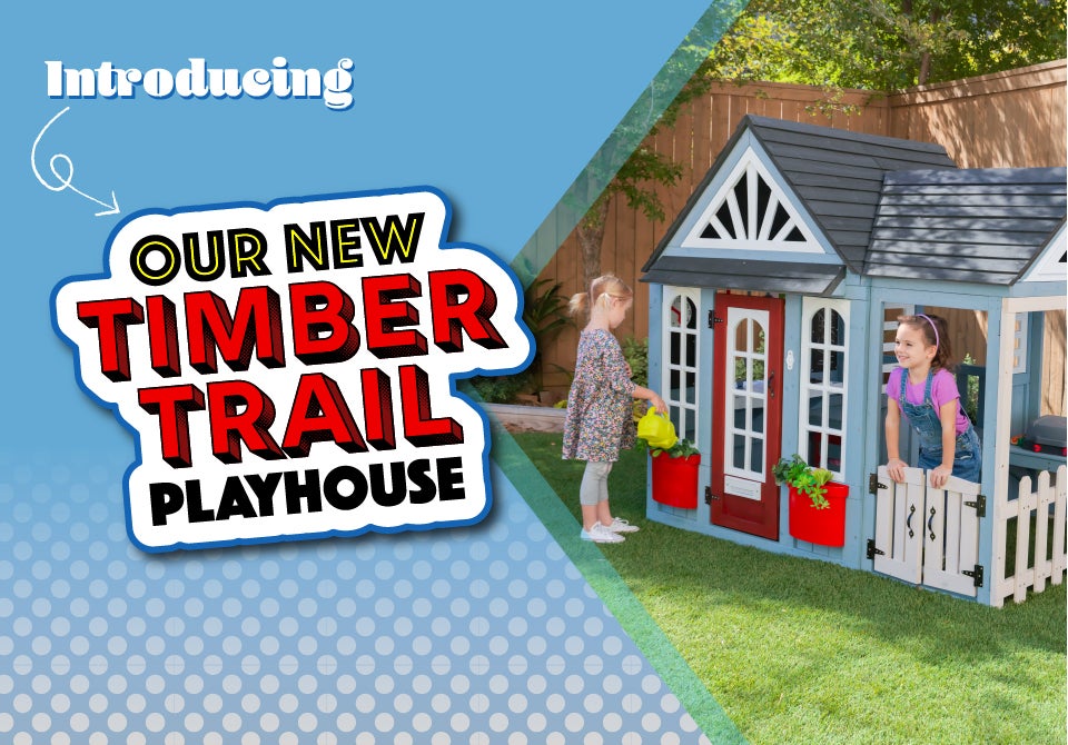 Casuta de Joaca Timber Trail Kidkraft de exterior din lemn Playhouse
